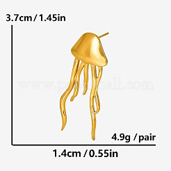 304 Stainless Steel Jellyfish Stud Earrings&nbsp;JQ4504-2