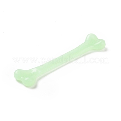 暗闇で光るプラスチック製の骨  ハロウィーンの怖い装飾  いたずら小道具  ターコイズ  96x16x8mm  穴：2mm&nbsp;LUMI-PW0001-161B