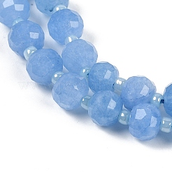 Natural Dyed White Jade Beads Strands&nbsp;G-H057-A22-12