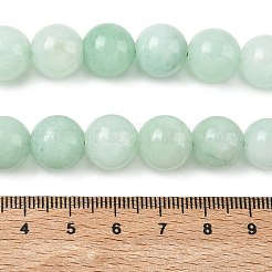 天然の天然翡翠ビーズ連売りを染めた  ラウンド  アクアマリン  12mm  穴：1.2mm  約16個/連  7.48インチ（19cm）&nbsp;G-G021-01D-11