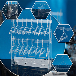 Coat Hanger Shaped Acrylic Earring Display Stands&nbsp;EDIS-WH0029-90