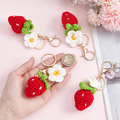 Yarn Woven Keychains&nbsp;KEYC-WH0025-093