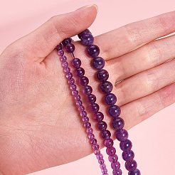 3 Strands 3 Styles Natural Amethyst Beads Strands&nbsp;G-SZ0001-14