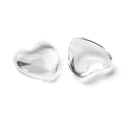 透明なガラスのハートカボション  透明  8x8x3.5~4mm&nbsp;GGLA-R021-8mm