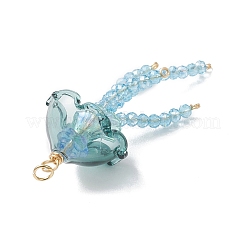 Glass with Acrylic Big Pendants&nbsp;PALLOY-JF04982-02