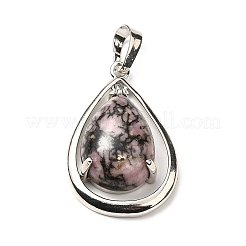 Natural Rhodonite Pendants&nbsp;G-B033-04P-16