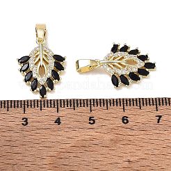 Brass Micro Pave Cubic Zirconia Pendants&nbsp;CU-CBA3371-06G-B
