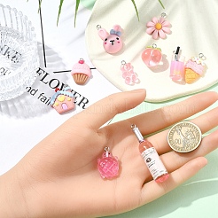 10Pcs 10 Styles Resin Pendants&nbsp;RESI-YW0003-31