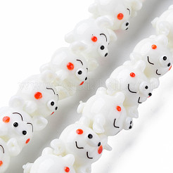 Handmade Bumpy Lampwork Beads Strands&nbsp;LAMP-T007-17D