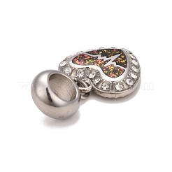 304 Stainless Steel Crystal Rhinestone European Dangle Charms&nbsp;STAS-F278-20P