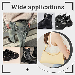 6Pcs 3 Colors Aluminium Chains Boot Strap Chains&nbsp;HJEW-GA00030