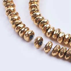 Electroplate Non-magnetic Synthetic Hematite Beads Strands&nbsp;G-I195-4mm-05-A