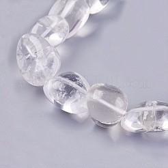 天然石クオーツクリスタルビーズ連売り  水晶  タンブルストーン  ナゲット  15~24x15~17x9.5~15mm  穴：1mm  22個/連  15.94インチ（40.5cm）&nbsp;G-I201-C
