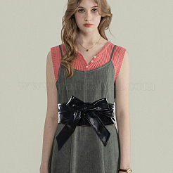 Bowknot PU Leather Wrap Around Waist Bands&nbsp;AJEW-WH20033-042A