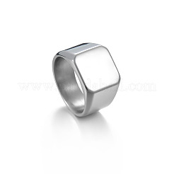 Square 304 Stainless Steel Finger Rings&nbsp;WGB1DFB-21