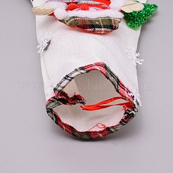 Santa Claus Cloth Hanging Christmas Stocking&nbsp;HJEW-SZC0004-18