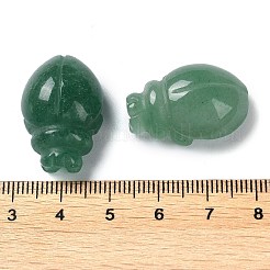 天然グリーンアベンチュリン彫刻癒しの置物  レイキエネルギーストーンのディスプレイ装飾  てんとう虫  25~25.5x17~17.5x11~12mm&nbsp;G-B062-02A