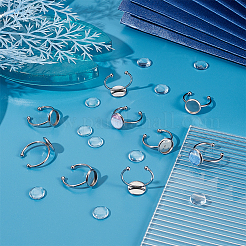 DIY Blank Dome Finger Ring Making Kit&nbsp;DIY-UN0004-18A