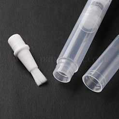プラスチック透明ツイストペン  エアレスポンププレススタイル  ペイント用の塗りつぶし可能な筆ペン  化粧品  ネイルオイルペン  ホワイト  122.5x12.5mm  ブラシ：34x10mm  容量：3ml（0.10fl.oz）&nbsp;AJEW-WH0299-02