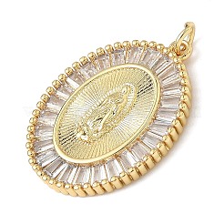 Brass Micro Pave Cubic Zirconia Pendants&nbsp;KK-Q068-31A-G