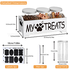 Rectangle Wood Pet Food Container Box&nbsp;CON-GW0001-01A