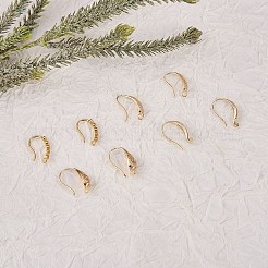 4 Pairs 4 Style Brass Micro Pave Clear Cubic Zirconia Earring Hooks&nbsp;KK-SZ0004-62