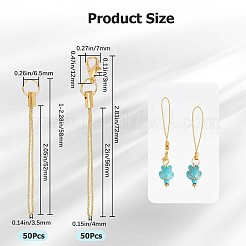 100種類のスタイルポリエステルコード携帯ストラップ2個  合金パーツ  ゴールドカラー  5.8~7.2cm  50個/スタイル&nbsp;FIND-GF0004-59