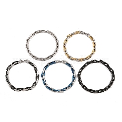 304 Stainless Steel Oval Link Chain Bracelets for Men Women&nbsp;BJEW-G766-06