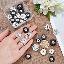 24 Sets 6 Style Zinc Alloy Snap Buttons&nbsp;BUTT-NB0001-49