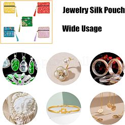14Pcs 14 Colors Chinese Brocade Tassel Zipper Jewelry Bag Gift Pouch&nbsp;ABAG-NB0001-21