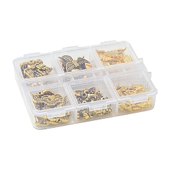 チベットスタイルの合金ビーズ105個。  ウイング  アンティーク黄金  4~22x3~21.5x3~4mm  穴：1~1.5mm  105個/セット&nbsp;TIBEB-FS0001-09
