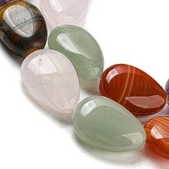 Natural Amethyst & Rose Quartz & Red Agate & Green Aventurine & Tiger Eye Beads Strands&nbsp;G-L242-14