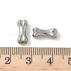 304ステンレススチールビーズ  骨  変色防止  ステンレス鋼色  12x5.5x4.5mm  穴：1.2mm&nbsp;STAS-F320-14A-P