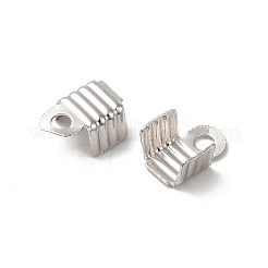 Anti-Tarnish Rhodium Plated 925 Sterling Silver Folding Crimp Ends&nbsp;STER-D006-25P