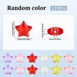 120Pcs Transparent Acrylic Beads&nbsp;TACR-SP0001-11A