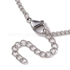 304ステンレススチールチェーンブレスレットの作り方  丸カンとカニカン付き  プラチナ  6-3/4インチ（17cm）&nbsp;AJEW-JB01212-02
