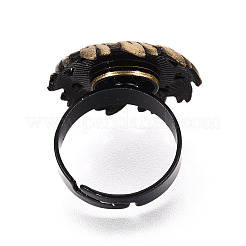 Adjustable Alloy & Iron Bezel Cup Ring Base with Rotatable Tray&nbsp;MAK-T012-01AB