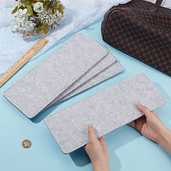 長方形のフェルトバッグの底  バックパックバッグ用  女性バッグ手作りdiyアクセサリー  銀  350x130x6mm&nbsp;LS-AJEW-WH0460-132
