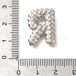 ラックめっき  真鍮チャーム  カドミウムフリー＆鉛フリー  文字a~zのチャーム  文字r  21x15.5x5.5mm  穴：2.5x3mm&nbsp;KK-I722-02P-R