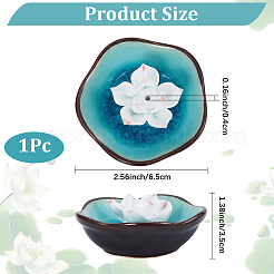 1Pc Lotus Porcelain Incense Burners Holder&nbsp;AJEW-DJ0002-27