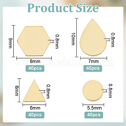 160Pcs 4 Style Brass Cabochons&nbsp;KK-OC0001-39