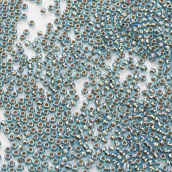 TOHO日本のシードビーズ  ラウンド  11/0  （995)金箔の裏地付きアクア  2x1.5mm  穴：0.5mm  約42000個/ポンド&nbsp;SEED-K008-2mm-995