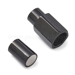 Ion Plating(IP) Smooth 304 Stainless Steel Magnetic Clasps with Glue-in Ends&nbsp;STAS-H402-63B-6MM