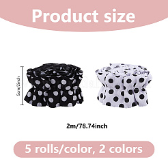10 Rolls 2 Colors Polyester Wrinkle Ribbons&nbsp;OCOR-DC0001-33