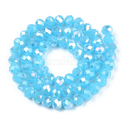 Electroplate Glass Beads Strands&nbsp;EGLA-A034-J8mm-B10