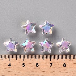 透明なアクリルビーズ  二層ビーズ  ABカラー  多面カット  スター  ライラック  10.5x11x7mm  穴：2mm  約273個/107g&nbsp;LS-TACR-S152-01B-SS2114