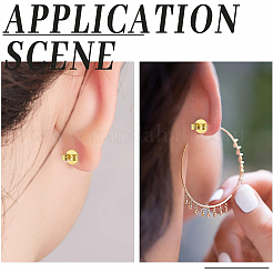 50Pcs Brass Friction Ear Nuts&nbsp;KK-BBC0013-54