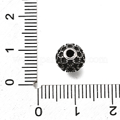 刻印入り304ステンレススチールビーズ  リング模様の丸い  アンティークシルバー  8.5x8mm  穴：1.8mm&nbsp;STAS-H263-17AS-10