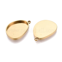 304 Stainless Steel Pendant Cabochon Component&nbsp;STAS-Q113-30B-G
