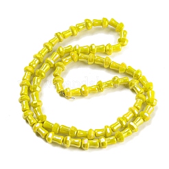 電気メッキガラスビーズセット  ABカラーメッキ  多面カット  キノコ  きいろ  12x8mm  穴：1mm  約50個/連  22.83''（58センチメートル）&nbsp;GLAA-K064-01A-03
